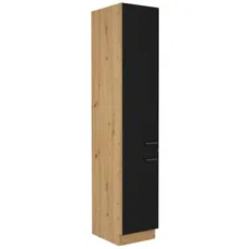 Vysoká kuchynská skriňa Modena, 40 cm, dub artisan/čierna%