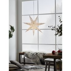 Markslöjd 704876 - Vianočná dekorácia KARLA 1xE14/25W/230V biela 75 cm