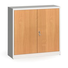Zvárané skrine s lamino dverami, 1150 x 1200 x 400 mm, RAL 7035/buk