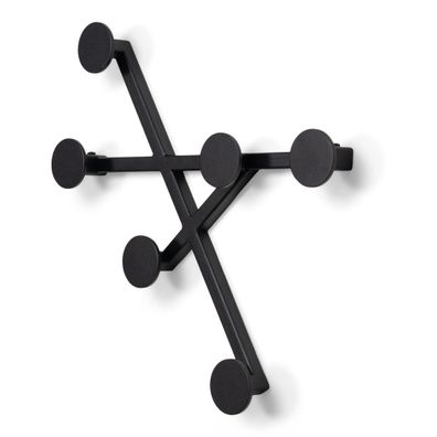 Čierny kovový nástenný vešiak Bottoni – Spinder Design