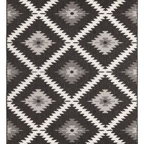 NORTHRUGS - Hanse Home koberce Kusový koberec Twin Supreme 103429 Malibu black creme – na von aj na doma - 120x170 cm