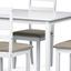 Jedálenský set z masívneho dreva so 4 stoličkami,120 x 75 x 75 cm, biela