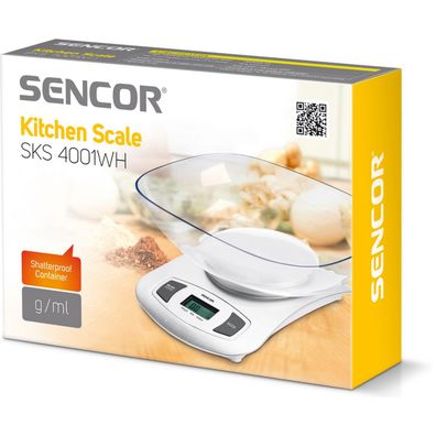 Kuchynská váha digitálna SKS 4001WH, Sencor