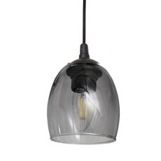 Luster na lanku BRILLANT 1xE27/15W/230V šedá