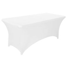 ModernHome Univerzálny elastický poťah na cateringový stôl 180 cm - biela