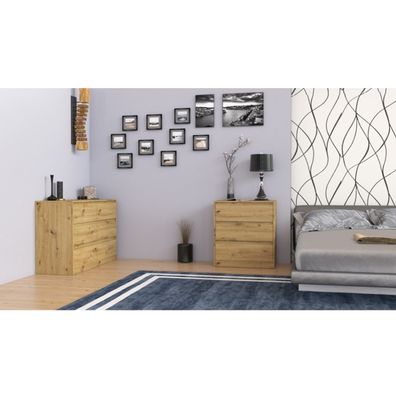 Komoda 6 zásuviek KARO 120 cm - dub artisan