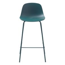 Plastová barová stolička v petrolejovomodrej farbe 92,5 cm Whitby – Unique Furniture