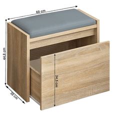 KONDELA Bergi lavica do predsiene s úložným priestorom dub sonoma