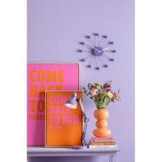 Fialová stolová lampa s kovovým tienidlom (výška 52 cm) Funky Hobby – Leitmotiv