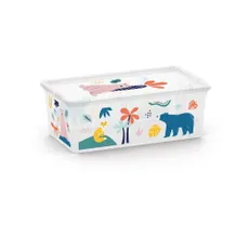 Biely plastový detský úložný box 34x19x12 cm C Box Style – KIS