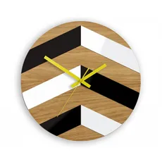 ModernClock Nástenné hodiny CikCak hnedo-čierne