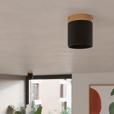 Sollux SL.1349 - Bodové svietidlo RIF 1xGU10/10W/230V pr. 12 cm čierna
