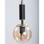 Žlté/čierne závesné svietidlo so skleneným tienidlom ø 15 cm Hector – Squid Lighting