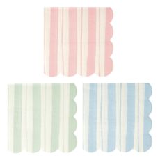 Papierové obrúsky v súprave 16 ks Ticking Stripe – Meri Meri