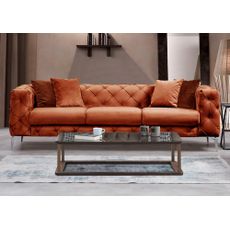 Luxusná trojmiestna pohovka Como 237 x 90 cm, oranžová