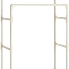 SONGMICS Dvojitý šatníkový stojan Lucaro 157 cm biely