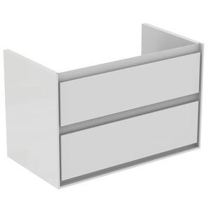 Kúpeľňová skrinka pod umývadlo Ideal Standard Connect Air 80x44x51,7 cm v kombinácii hnedá mat / biela mat E0819VY