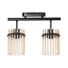 Prisadený luster 2xE27/60W/230V čierna/béžová