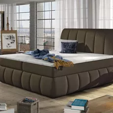 Posteľ Boxspring Vincenzia 200x180, hnedá (látka - bvi 23)