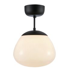 Čierno-biele stropné svietidlo so skleneným tienidlom ø 25 cm Rise - Markslöjd