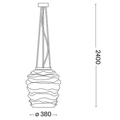 Ideal Lux - Luster na lanku KARMA 1xE27/60W/230V pr. 38 cm biela