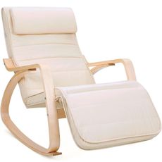 Boxxx RELAXAČNÉ KRESLO, drevo, textil, béžová