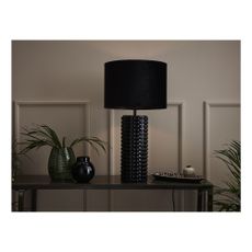 Čierna stolová lampa Markslöjd Proud, ø 34 cm