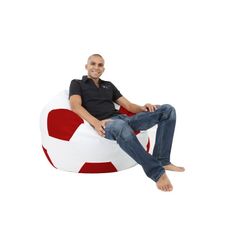 Sedací vak futbalová lopta XXL TiaHome - čierno fialová