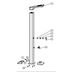Marimex | Ventil kohútika solárnej sprchy UNO 35 l hliníkovej s LED svetlom | 10992059