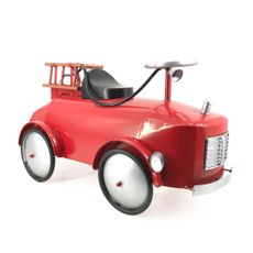 Estila Dizajnová červená retro dekorácia Coche v tvare hasičského auta 72 cm