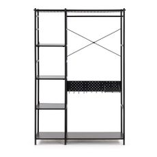 Čierny šatník Kave Home Storn, výška 182 cm