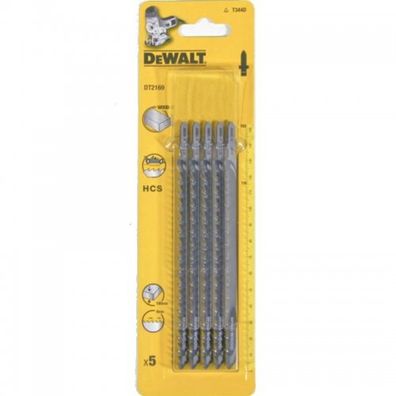 Pílový list na drevo do 100 mm rovný rez pre priamočiare píly 152 mm 5 ks DeWALT DT2169