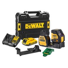 Aku zelený krížový laser s olovnicou 12/18 V DeWALT DCE088D1G18