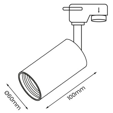 Bodové svietidlo do lištového systému PIPE 1xGU10/25W/230V biela