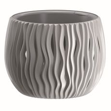 Prosperplast Okrúhly kvetináč Sandy sivý, varianta 29 cm