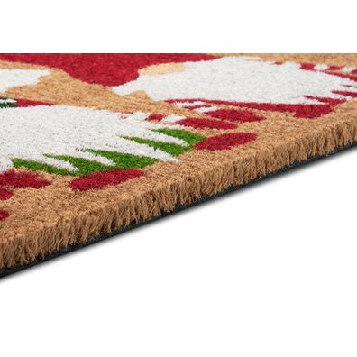 Hanse Home , Rohožka 3 vianočné trpaslíci 105674 – na von aj na doma, 45x75, červená, chodba / predsieň