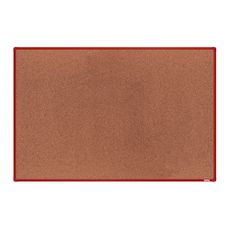 Korková nástenka boardOK v hliníkovom ráme, 1800 x 1200 mm, červený rám