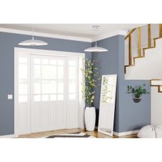Biele LED závesné svietidlo s kovovým tienidlom Lund – Candellux Lighting