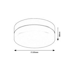 Rabalux 75025-LED Kúpeľňové stropné svietidlo GAELO LED/15W/230V pr. 23 cm čierna