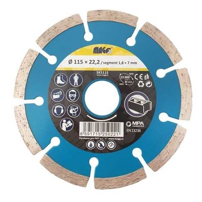 Super diamantový kotúč segmentový 115x22,2mm