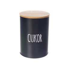 Dóza plech/bambus pr. 11 cm Cukor BLACK SK