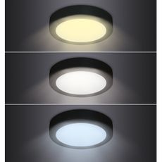 Solight WD174-B - LED Stropné svietidlo LED/24W/230V 3000/4000/6000K čierna okrúhly