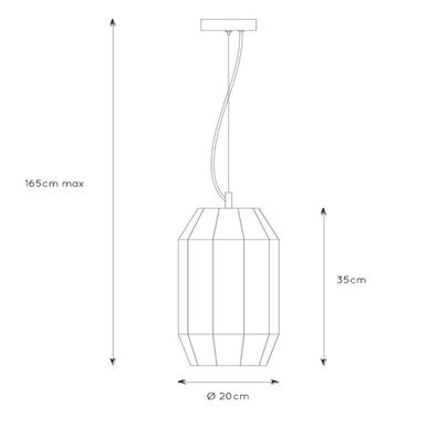 Lucide 25408/01/30 - Luster na lanku FERN 1xE27/60W/230V