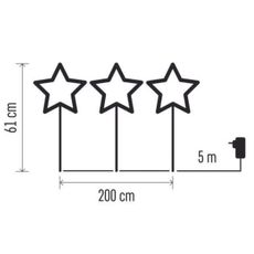 LED Vonkajšia vianočná dekorácia 402xLED/3,6W/4,5/230V IP44 teplá biela
