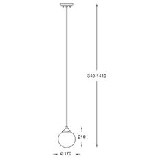Zuma Line P0454-01D-F7AA - Luster na lanku RIANO 1xE27/40W/230V