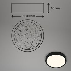 Briloner 3704-015- LED Stmievateľné stropné svietidlo RUNA LED/22W/230V čierna + DO