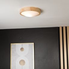 Stropné svietidlo NATURAL SLIM 1xE27/60W/230V ø 27 cm borovica