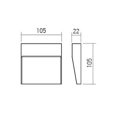 Redo 90475 - LED Vonkajšie nástenné svietidlo LANDER LED/3W/230V IP54 antracit