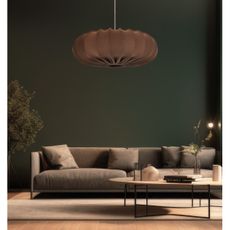 Závesný luster CAFEE na lanku, 1xE27/40W/230V, priemer 52 cm, hnedý