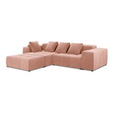Ružová zamatová rohová pohovka (variabilná) Rome Velvet - Cosmopolitan Design